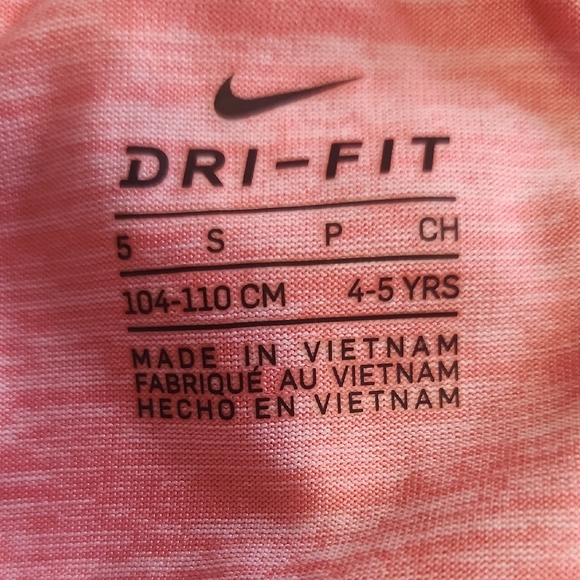 Nike Dri-Fit Pink Hooded Shirt with Ruffle Hem size Small - Picture 2 of 5